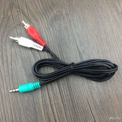 Лот: 13683684. Фото: 1. 3,5 Jack male 3pin. в RCA male... Шнуры, кабели, разъёмы