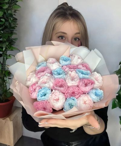 Лот: 24574975. Фото: 1. Букет из роз. Свежие цветы