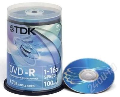 Лот: 635298. Фото: 1. DVD+R TDK, 100 шт. в боксе. Другое (компьютеры, оргтехника, канцтовары)