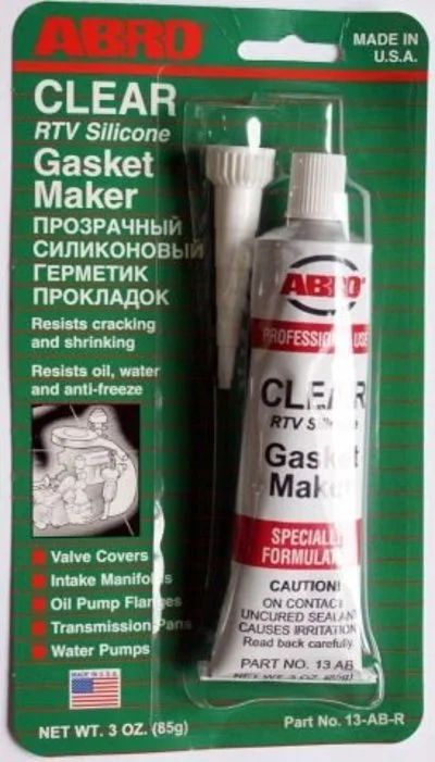 Лот: 12942959. Фото: 1. Герметик прокладка ABRO 85г. прозрачный. Клеи, герметики, пена монтажная, клейкие ленты