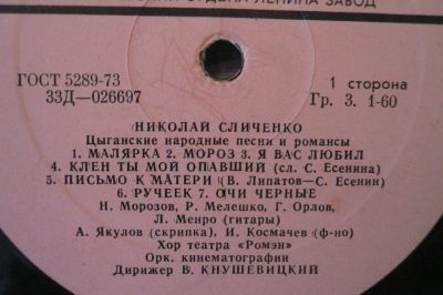 Лот: 15532423. Фото: 1. Сличенко Н. lp. Аудиозаписи