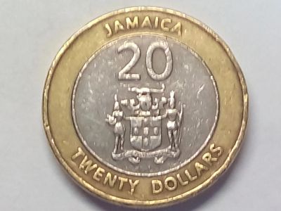 Лот: 14715206. Фото: 1. Монета Ямайки 20 долларов (Экзотика... Америка