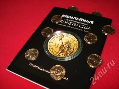 Лот: 121022. Фото: 1. Набор монет 1$ серии "Президенты... Америка
