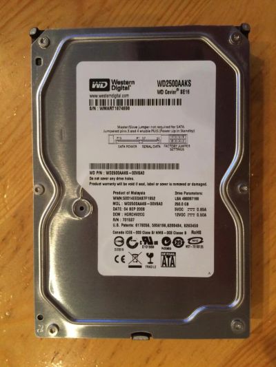 Лот: 7127127. Фото: 1. Жеcткий диск винчестер HDD 250gb... Жёсткие диски (HDD)