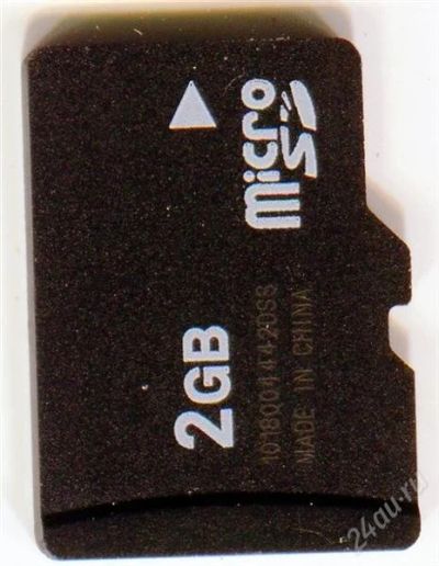 Лот: 1874734. Фото: 1. Карточка памяти microSD 2GB от... Карты памяти