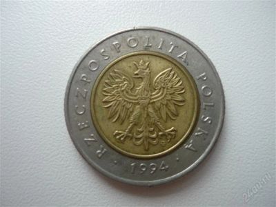 Лот: 1055925. Фото: 1. 5 злотых Польша. Европа