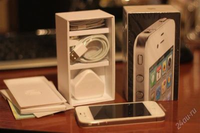 Лот: 1284675. Фото: 1. iphone 4 16gb white. Смартфоны