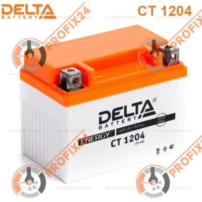 Лот: 14326647. Фото: 1. Аккумулятор DELTA CT 1204/YTX4L-BS... Аккумуляторы