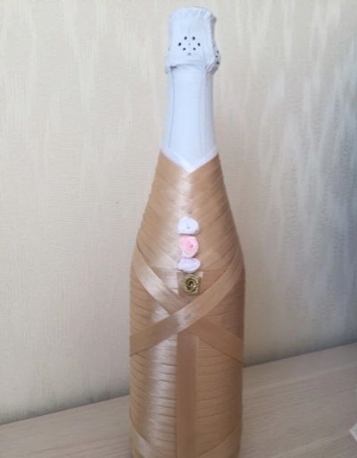 Лот: 8298288. Фото: 1. свадебное украшение для бутылок... Готовые изделия