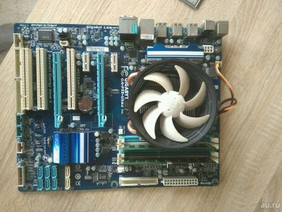 Лот: 13724801. Фото: 1. Материнская плата Gigabyte ga-p55-usb3... Комплекты запчастей