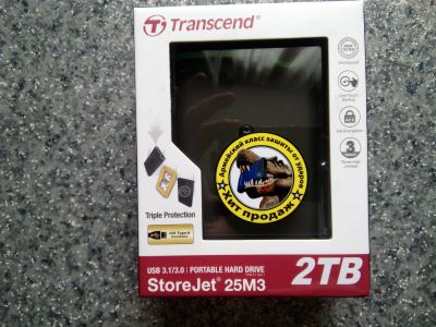 Лот: 11621853. Фото: 1. Жёсткий диск HDD 2ТB Transcend... Внешние жесткие диски