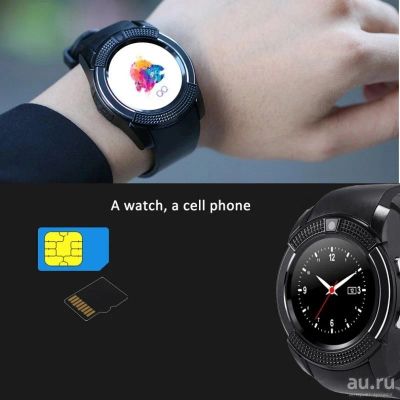 Лот: 10167651. Фото: 1. V8 Bluetooth Smart часы Поддержка... Смарт-часы, фитнес-браслеты, аксессуары