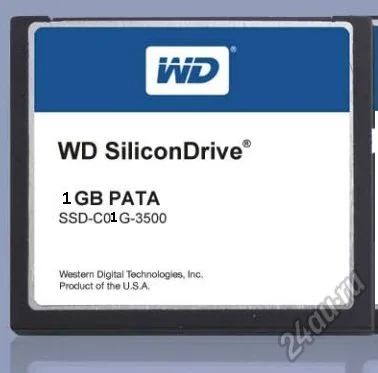 Лот: 5815480. Фото: 1. CF 1Gb SSD-C01G-3500 SiliconDrive. Карты памяти