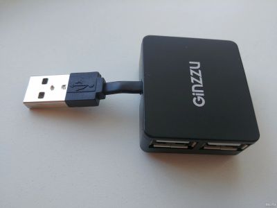 Лот: 13054650. Фото: 1. USB 2.0 HUB Ginzzu (юсб-хаб на... USB хабы