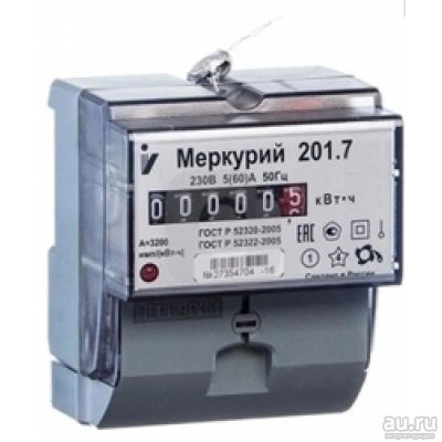 Лот: 11322850. Фото: 1. Счетчик Меркурий 201.7 60/5 Т1... Счётчики электроэнергии