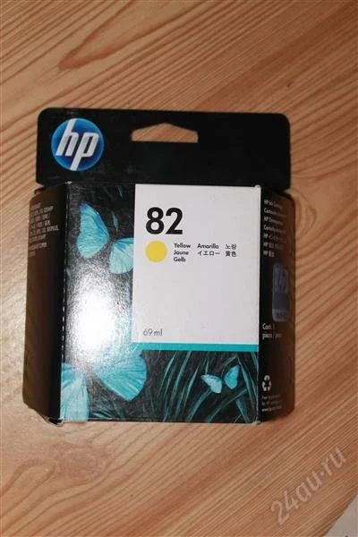 Лот: 2259687. Фото: 1. Картридж HP DJ 500 №82 Yellow... Картриджи, расходные материалы