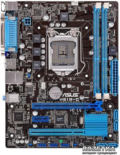 Лот: 4872438. Фото: 1. Материнская плата ASUS H61M-C. Материнские платы