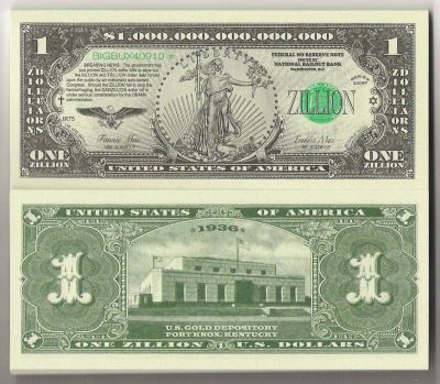 Лот: 3470861. Фото: 1. Fort Knox - Zillion Dollars. Другое (банкноты)