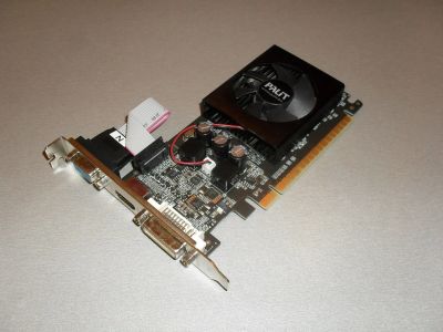Лот: 6665110. Фото: 1. видеокарта 1Gb Palit DDR3. Видеокарты