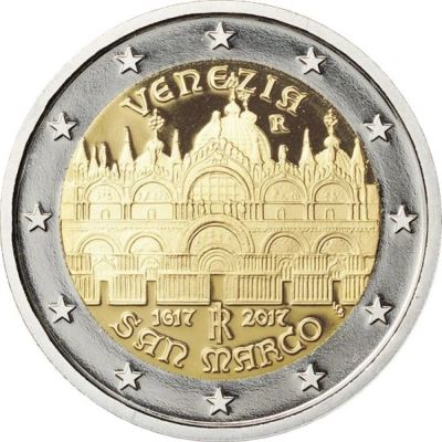 Лот: 15572187. Фото: 1. 2 евро 2017 Венеция Собор Св... Европа