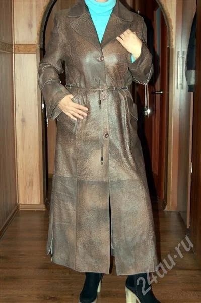 Лот: 655414. Фото: 1. Плащ-пальто кожаный. Верхняя одежда