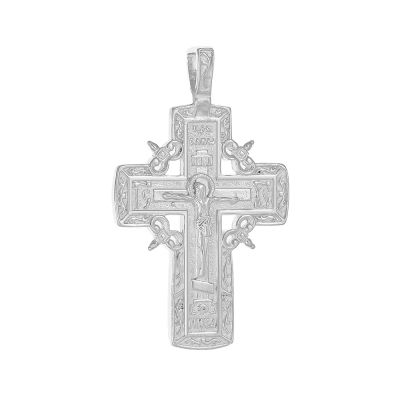 Лот: 23845081. Фото: 1. Подвеска-крестик из серебра. Другое (ювелирные изделия, бижутерия, часы)