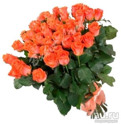 Лот: 8526547. Фото: 1. Букет из 15 оранжевых роз!!!. Свежие цветы