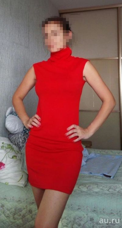 Лот: 8594920. Фото: 1. Красное трикотажное платье. Платья