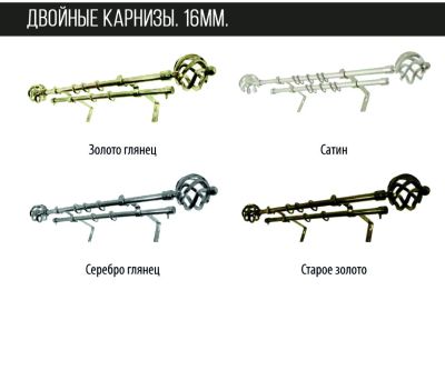 Лот: 6401561. Фото: 1. Карниз двойной кованый, диаметр... Карнизы и аксессуары для штор