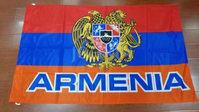 Лот: 16457763. Фото: 1. Флаг Армении с Гербом 150 на 90... Флаги, гербы
