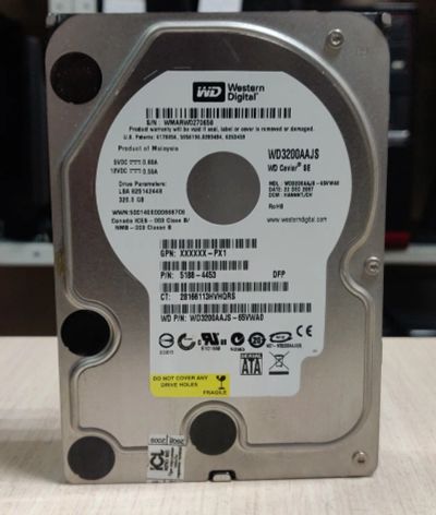 Лот: 19968326. Фото: 1. HDD Жесткий диск 320 Gb/WD/3,5... Жёсткие диски (HDD)