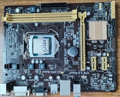 Лот: 24906836. Фото: 1. Материнская плата Asus H81M-K... Материнские платы