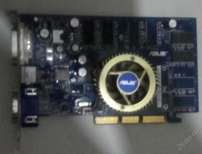 Лот: 2222490. Фото: 1. Видеокарта AGP 128 Mb Asus Nvidia... Видеокарты