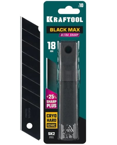 Лот: 19897963. Фото: 1. Лезвия Kraftool Black Max сегментированные... Ручной инструмент