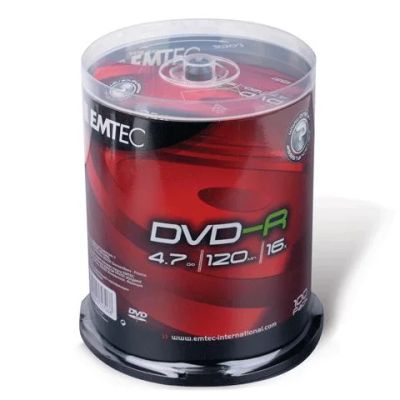 Лот: 3142656. Фото: 1. Диск DVD-R EMTEC 4,7Gb 16x 100шт... CD, DVD, BluRay
