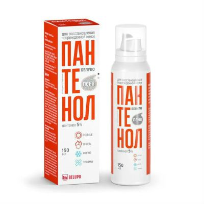 Лот: 23258243. Фото: 1. Пантенол Белупо пена 5% 150мл. Лекарства