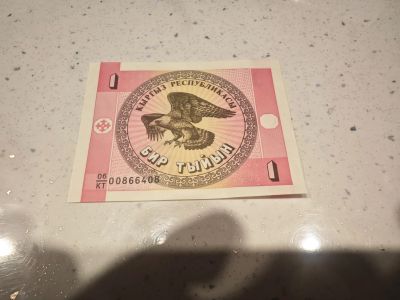 Лот: 25318277. Фото: 1. Банкнота 1 тыйын Киргизия. Азия