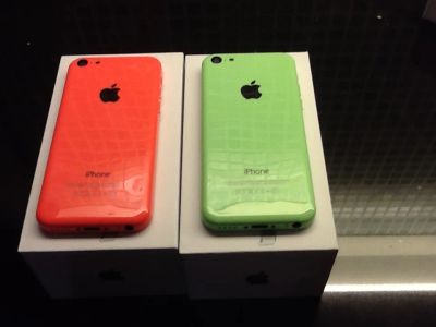 Лот: 3339830. Фото: 1. Iphone 5 c копия оранжевый ios7. Смартфоны