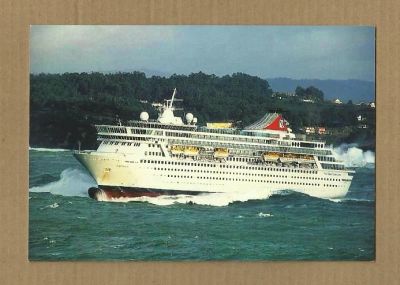 Лот: 8809873. Фото: 1. Открытка "Cruise Ship - Adonia... Открытки, конверты