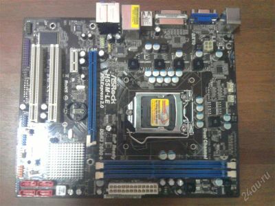 Лот: 1601637. Фото: 1. ASRock H55M-LE LGA 1156 (неисправна... Материнские платы