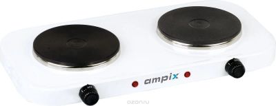 Лот: 13152725. Фото: 1. Плита Ampix AMP-8008 2 конф 2000Вт... Плиты, духовые шкафы, варочные поверхности