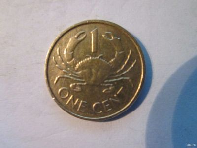 Лот: 15596773. Фото: 1. 1 цент 1990 Сейшелы Краб и рыбы. Америка