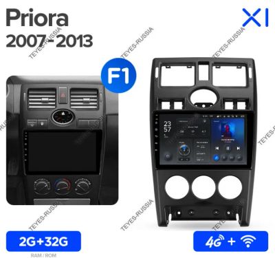 Лот: 20759055. Фото: 1. Магнитола Teyes X1 Lada Priora... Автомагнитолы