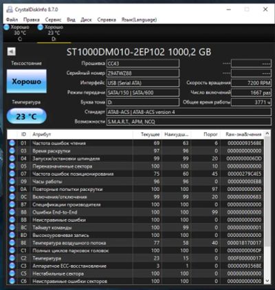 Лот: 16700858. Фото: 1. HDD 1000 Gb. Жёсткие диски