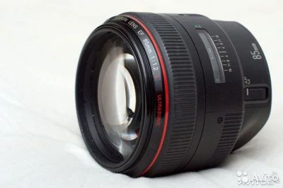 Лот: 5791583. Фото: 1. Canon EF 85mm f/1.2L II USM+ бленда... Объективы