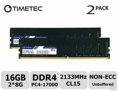 Лот: 14022112. Фото: 1. ddr4 2*8гб 16gb 2133 Mhz Timetec... Оперативная память