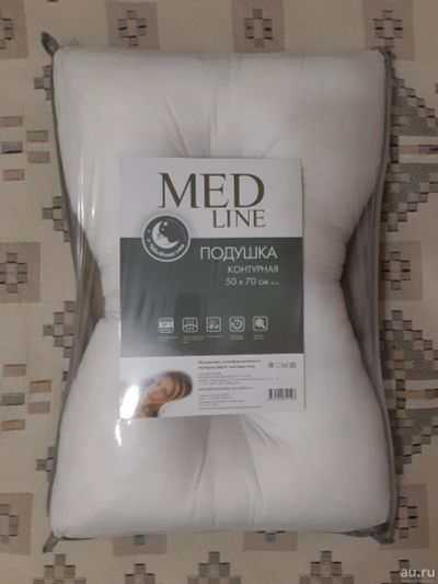 Лот: 17269004. Фото: 1. Подушка контурная Medline 50x70. Одеяла, подушки