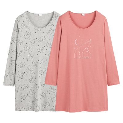 Лот: 24164307. Фото: 1. Комплект из 2 ночных сорочек LaRedoute. Нижнее бельё