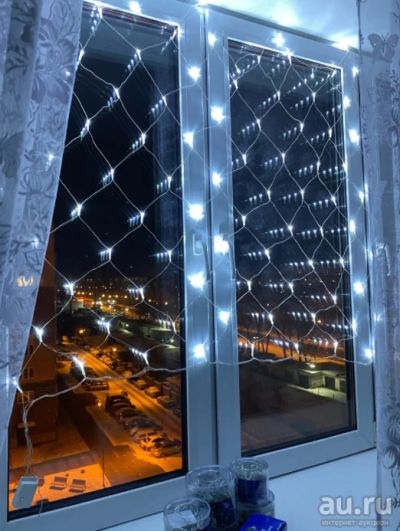 Лот: 18313406. Фото: 1. Новогодняя гирлянда (1.5x1.5... Гирлянды, шарики, новогодние аксессуары