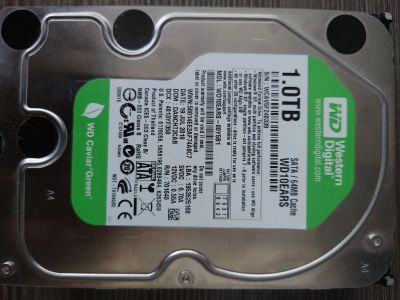 Лот: 17838056. Фото: 1. HDD WDC WD10EARS-00Y5B1 1000,2... Жёсткие диски (HDD)